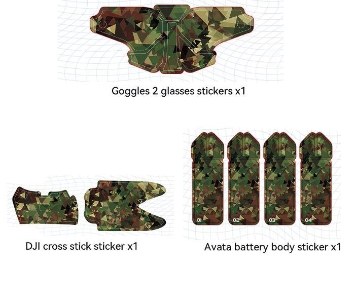 Camouflage polep na dron DJI Avata + Motion Controller + Goggles 2 samostatně