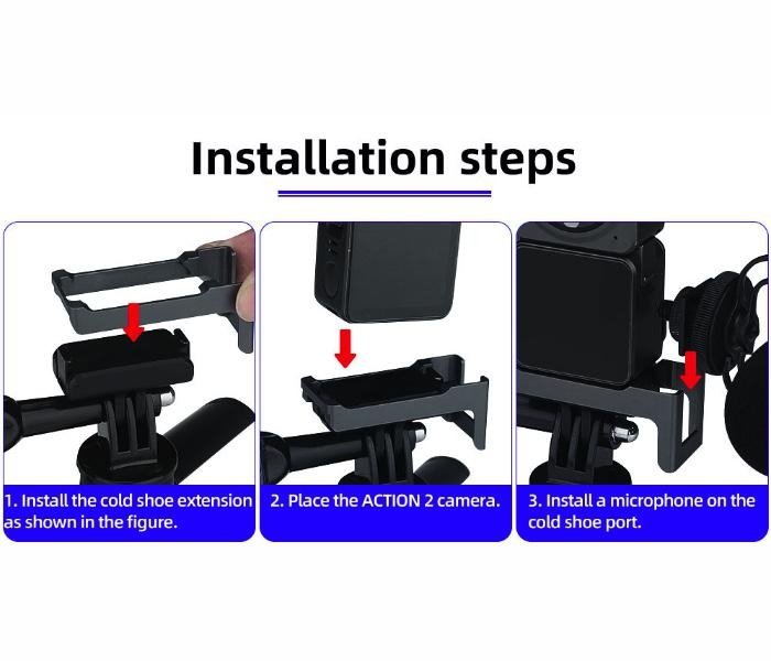 CNC adaptér pro připojení dalšího příslušenství ke kameře DJI Action 2 návod