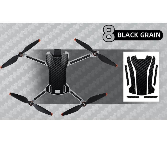 Černý polep na dron DJI Mini 3 obsah balení