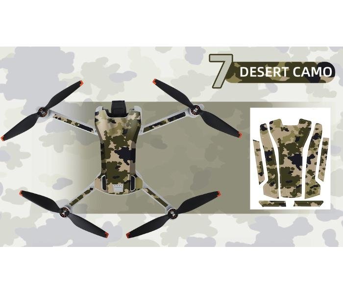 Camouflage polep na dron DJI Mini 3 obsah balení
