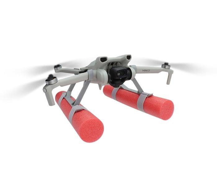 Plovoucí přistávací podvozek na dron DJI Mini 3 nasazený