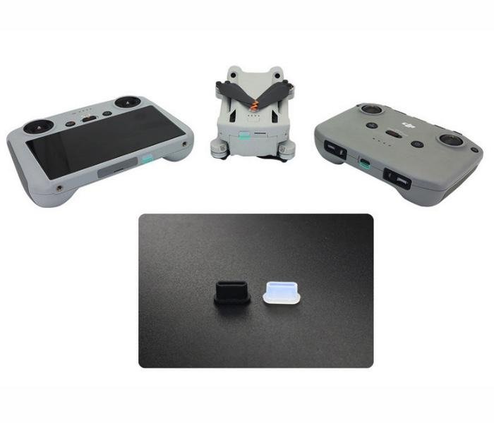 Transparentní protiprachové kryty konektorů na dron DJI Mini 3