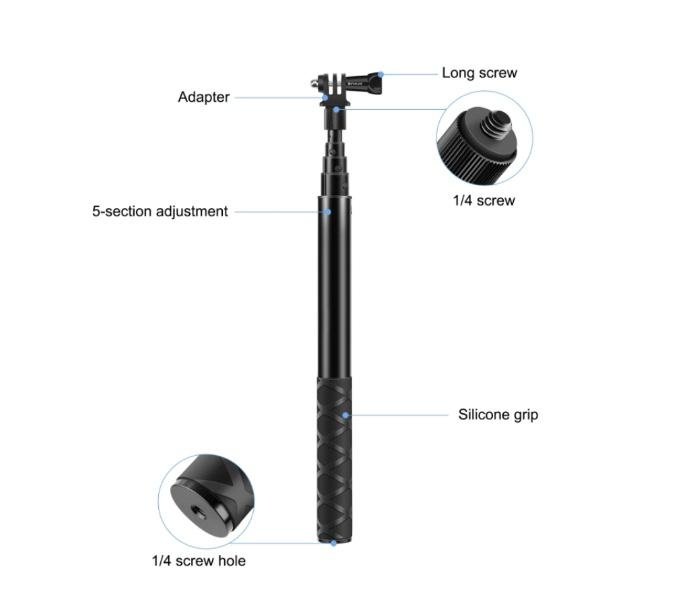 Prodlužující selfie tyč na kameru Insta360 X3 popisek