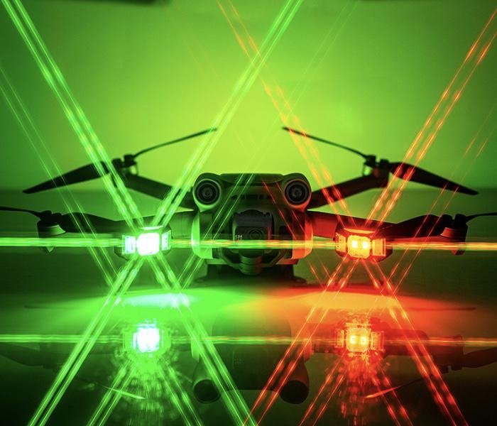 Stroboskopické LED světlo na drony v praxi
