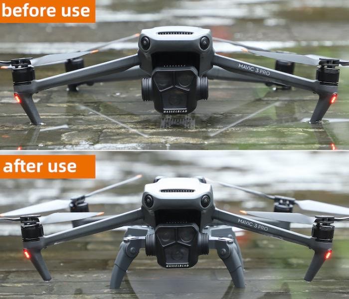 Skládací podvozek na dron DJI Mavic 3 Pro využití