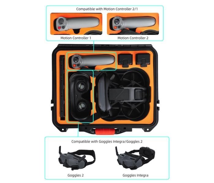 Odolný kufr na dron DJI Avata a Goggles 2 popisek