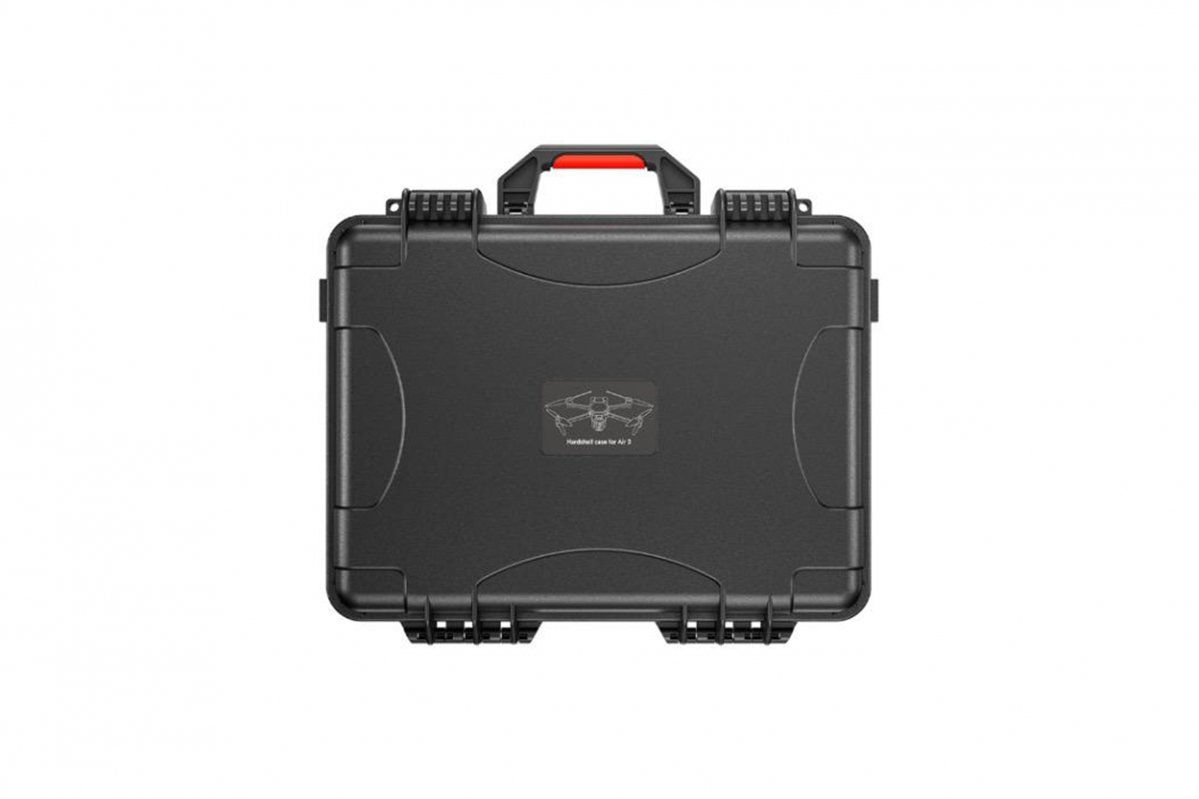 Černý voděodolný kufr na dron DJI Air 3 zepředu