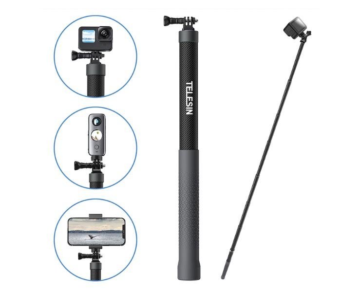 Prodlužující selfie tyč na akční kameru (3m) kompatibilita