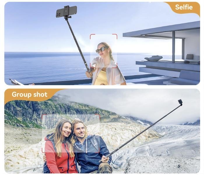 Prodlužující selfie tyč na akční kameru (1,2m) v praxi