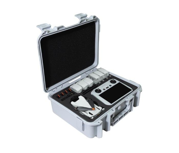 Bílý odolný kufr na dron DJI Mini 3 uvnitř