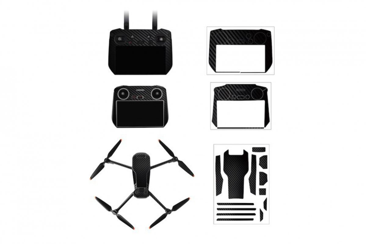 Černý polep na dron DJI Mavic 3 Pro + DJI RC Pro obsah balení