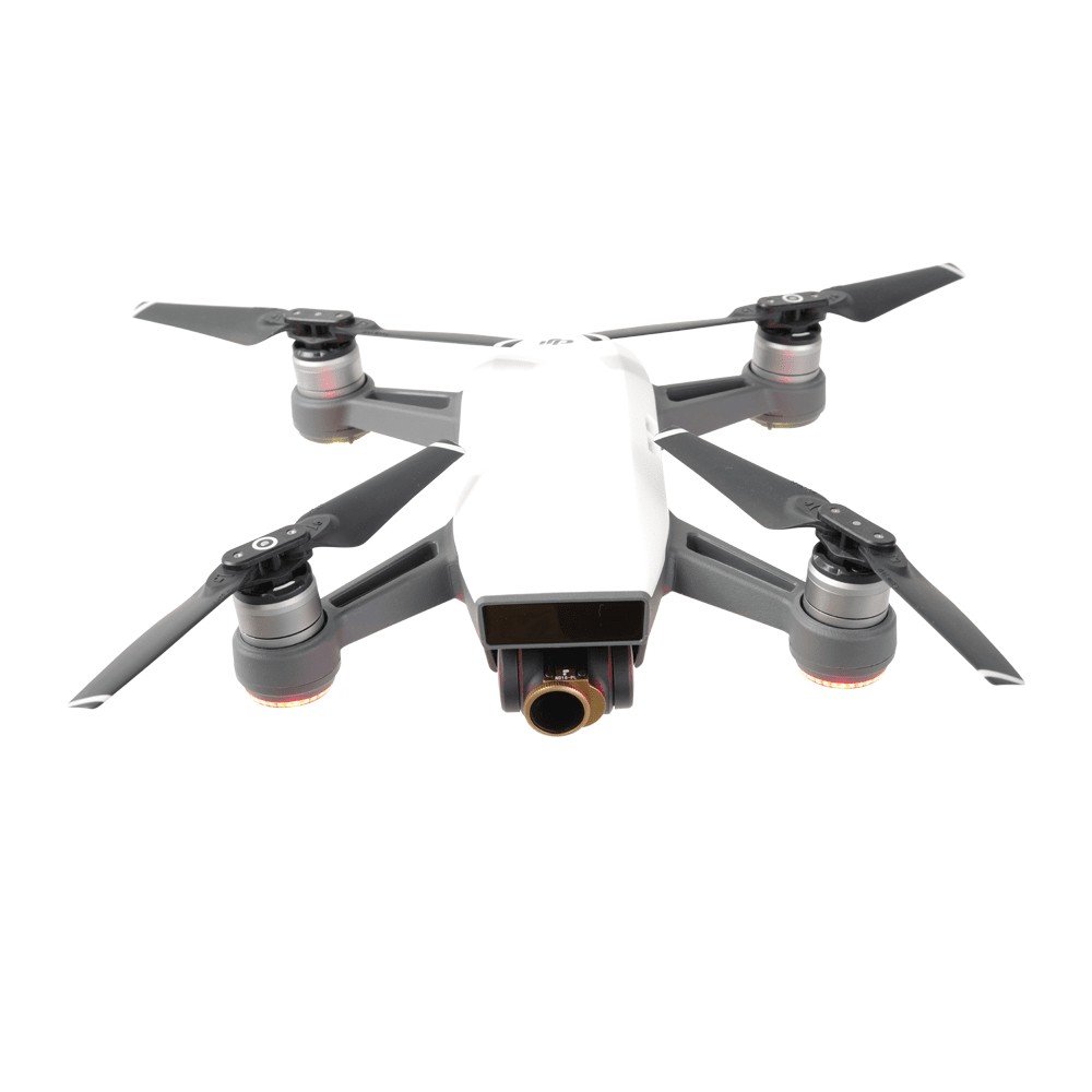 Filtry PolarPro Vivid Collection 3-Pack pro dron DJI Spark na dronu zepředu