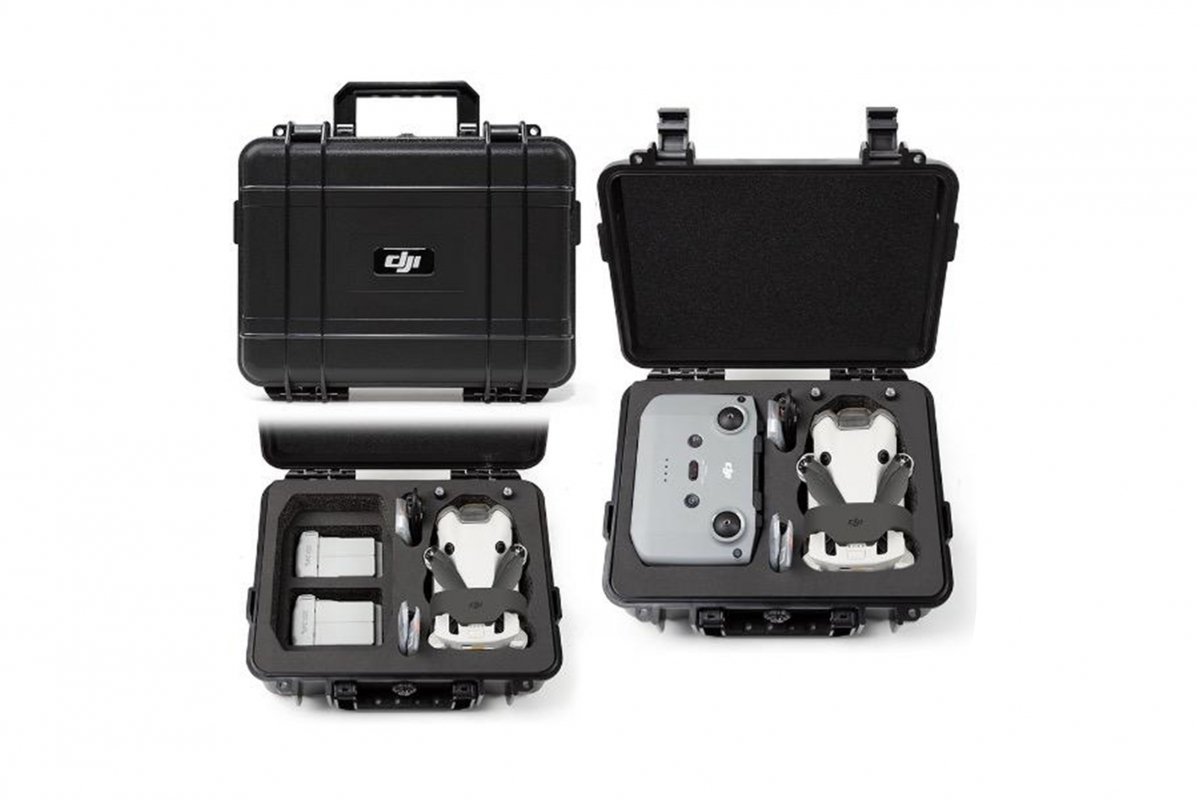 Malý odolný kufr na dron DJI Mini 4 Pro + RC-N2 vnitřek