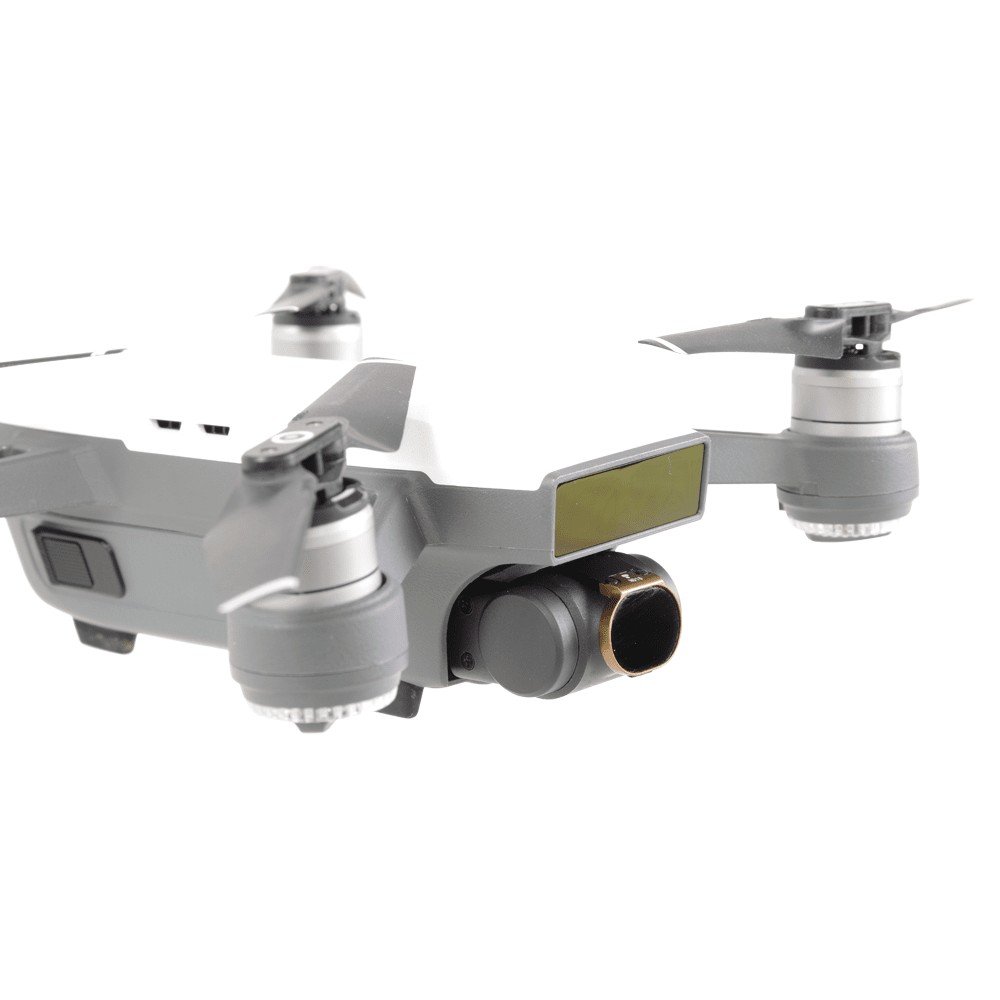 Filtry PolarPro Shutter Collection Cinema Series 3-Pack pro dron DJI Spark na dronu ze strany