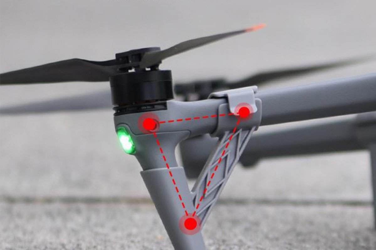 Zvýšený přistávací podvozek na dron DJI Air 3 detail