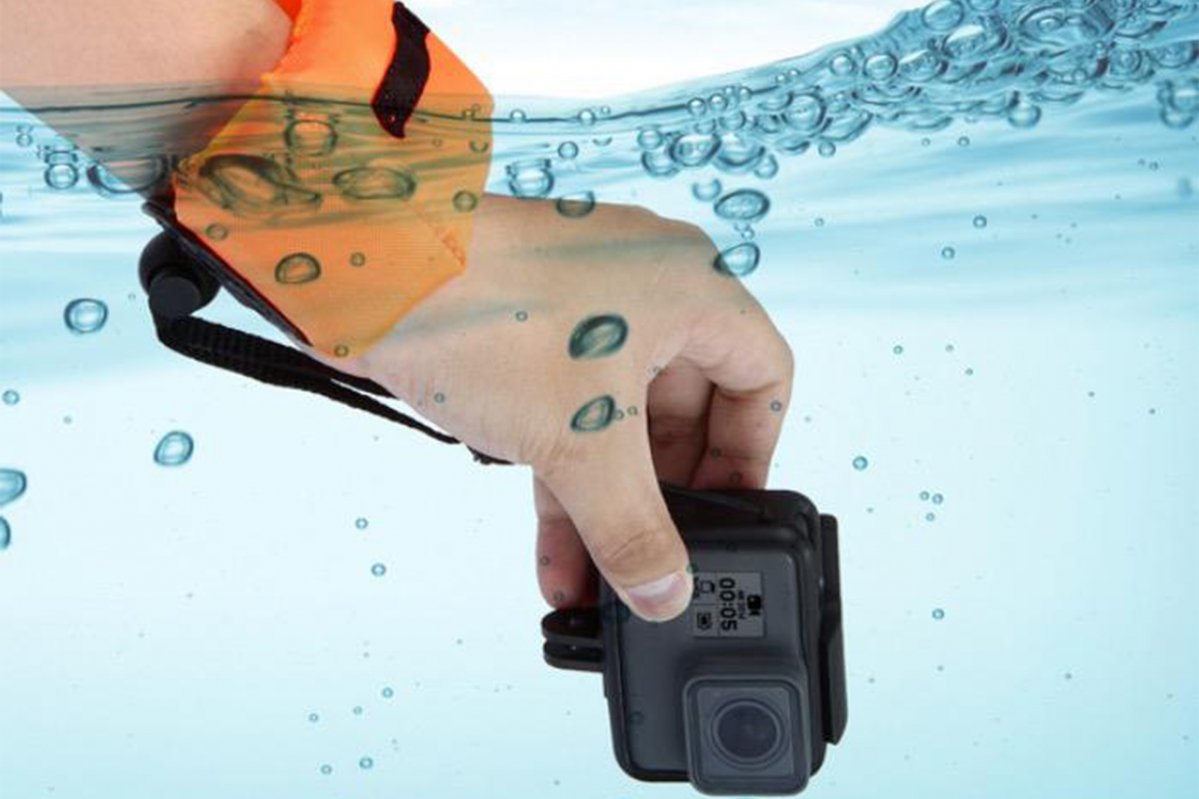 Floating Wrist Strap for Action Cameras pod vodou