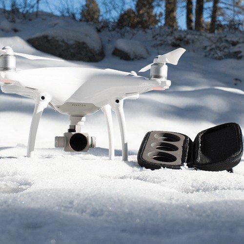 Filtry PolarPro Shutter Collection Cinema Series pro dron DJI Phantom 4 na dronu