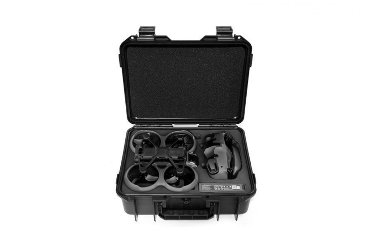 Černý odolný kufr na dron DJI Avata 2 vnitřek