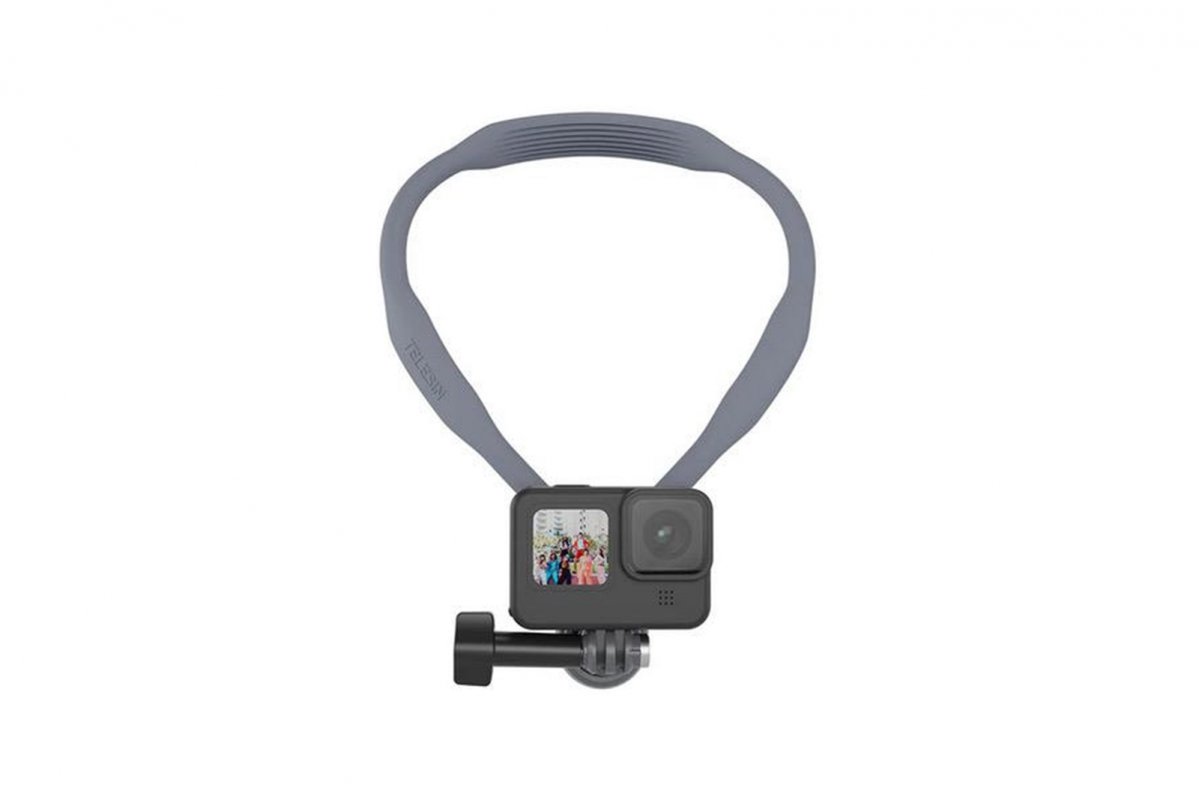 Magnetický držák na krk pro akční kameru s kamerou