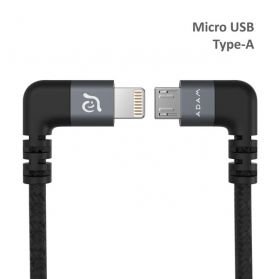 PeAk II FLEET kabel lightning-micro USB - 30cm pro DJI Spark a Mavic Pro - šedý