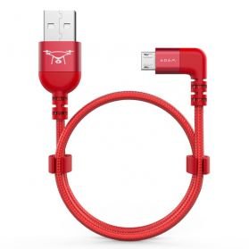 PeAk II FLEET kabel microUSB - USB-A - 30 cm - červený