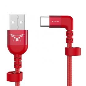 PeAk II FLEET kabel USB-C a USB-A - 30 cm červený