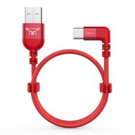 PeAk II FLEET kabel USB-C a USB-A - 30 cm - červený