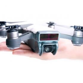 Krytka objektivu Adam FLEET pro dron DJI Spark - černá nasazená na dronu