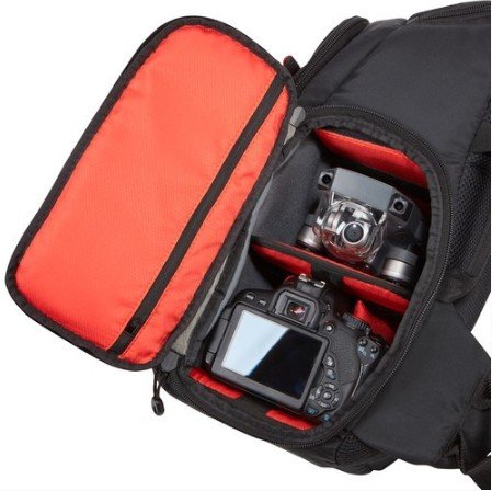 Jednoramenný fotobatoh Case Logic DCB308K pro zrdcadlovku nebo dron DJI Mavic series boční kapsa