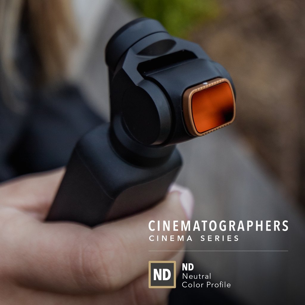 Filtry PolarPro Cinematographers Collection Cinema Series pro DJI Osmo Pocket nasazený