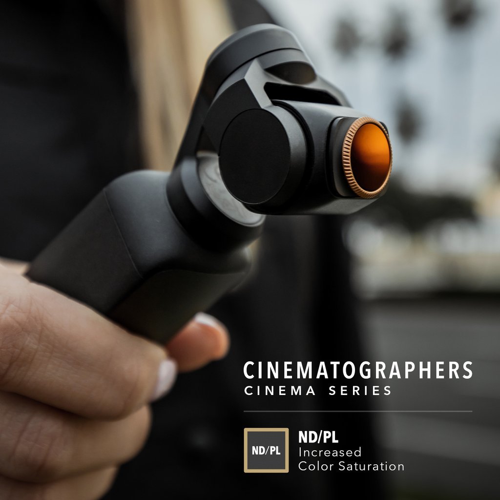 Filtry PolarPro Cinematographers Collection Cinema Series pro DJI Osmo Pocket nasazený na Osmo