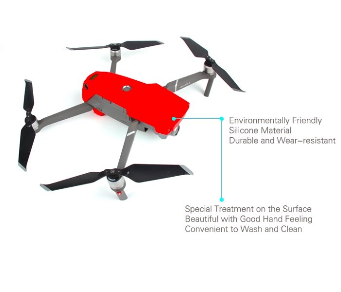 Silikonový kryt pro dron DJI Mavic 2 červený popis