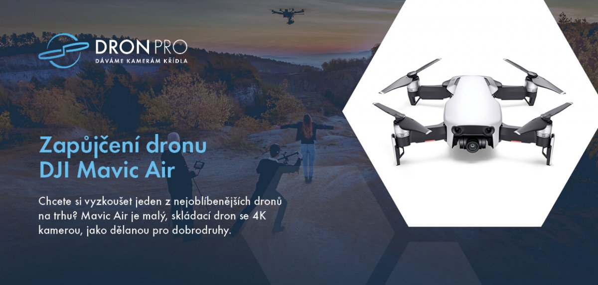 Zapůjčení dronu DJI Mavic Air - přední strana