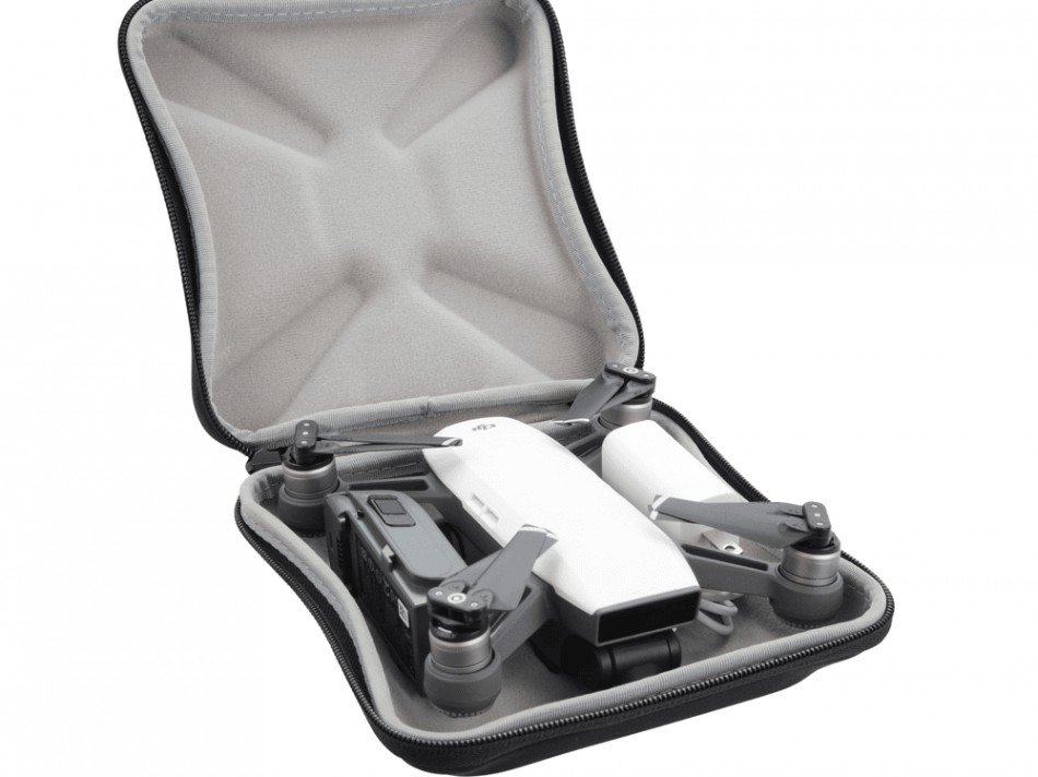 DJI Spark – přepravní kufr (pouzdro) mini vnitřek zepředu