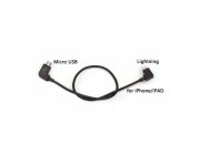 OTG kabel Lightning / MicroUSB pro DJI Mavic 1, 2, Air, Mini, Mini SE, Spark