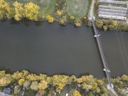 Bridge over the river drone photography