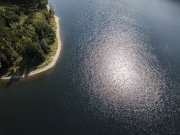 Water from above drone photography