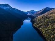 Kaunertal and lake from drone