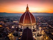Duomo at sunrise drone photography