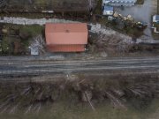 Train station drone photography